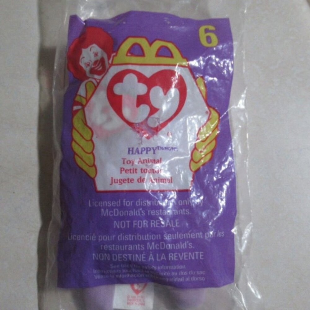 McDonalds Ty Teenie Beanie Babies Happy The Hippo